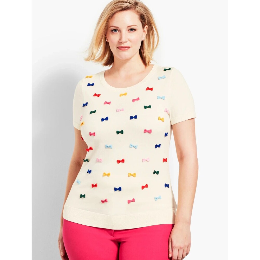 Talbots Size 2XP Party Bow Sweater E11